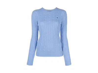 Pre-owned Polo Ralph Lauren Women's  Julianna Long Sleeve Pullover In New Litchfield Blue