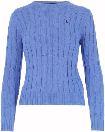 Pre-owned Polo Ralph Lauren Women's  Julianna Long Sleeve Pullover In New Litchfield Blue