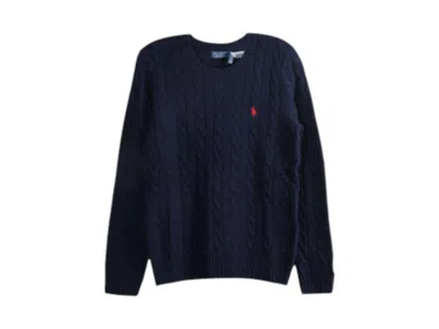 Pre-owned Polo Ralph Lauren Women's  Long Sleeve Pullover In Hunter Navy Blue