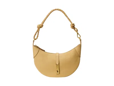 Pre-owned Polo Ralph Lauren Women's  Polo Id Small Shoulder Bag In Cashmere