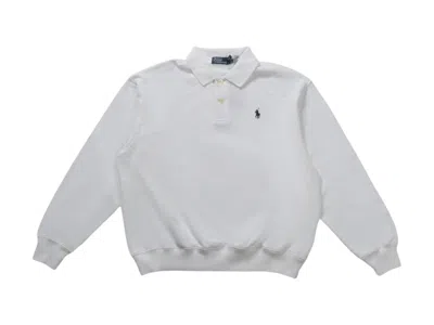 Pre-owned Polo Ralph Lauren Women's  Polo Sweatshirt In White
