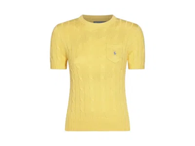 Pre-owned Polo Ralph Lauren Women's  Short Sleeve Pullover In Yellow