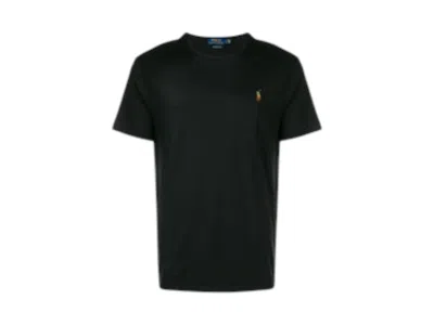 Pre-owned Polo Ralph Lauren Women's  Shortsleeve Soft Touch Crewneck Sweat-shirt T-shirt In Black