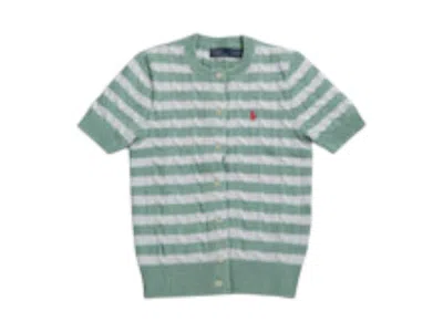 Pre-owned Polo Ralph Lauren Women's  Sweater Cardigan In Celadon Heather
