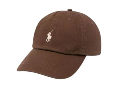 Pre-owned Polo Ralph Lauren Women's  Twill Classic Sport Cap In Cooper Brown
