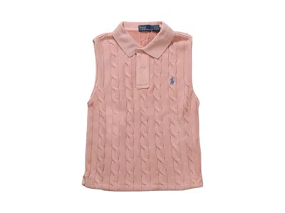 Pre-owned Polo Ralph Lauren Women's Polo Shirt Ralph Lauren Sleeveless Polo Shirt In Pink Sand