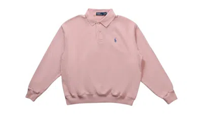 Pre-owned Polo Ralph Lauren Women's Polo Sweatshirt In Pink Sand