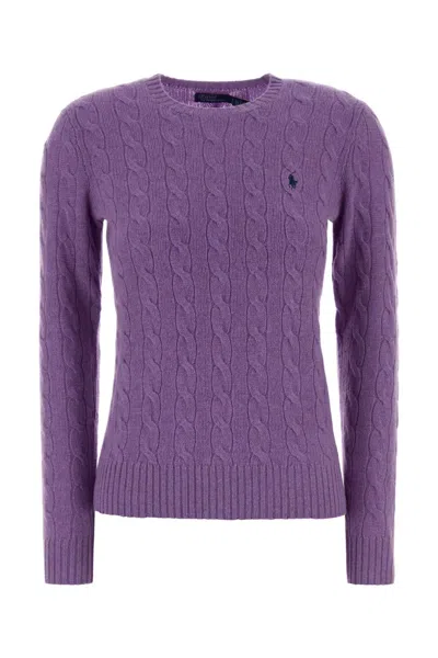 Polo Ralph Lauren Women's Polo Wool-cashmere Blend Sweater In Purple