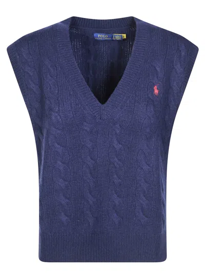 Polo Ralph Lauren Women's Polo-inspired Knit Vest Pullover In Blue