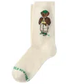 Polo Ralph Lauren Bear Graphic Socks In Neutral