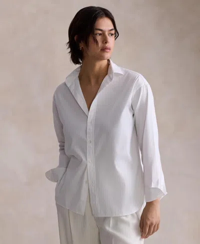 Polo Ralph Lauren Women's Relaxed-fit Cotton Shirt In White