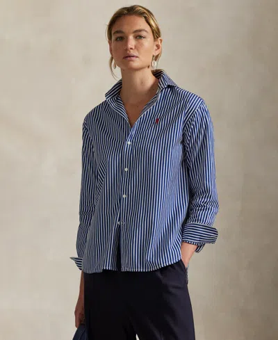 POLO RALPH LAUREN WOMEN'S RELAXED-FIT STRIPED COTTON SHIRT