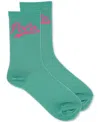 Polo Ralph Lauren Women's Retro Polo Dress Crew Trouser Socks 79331 In Green