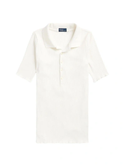 Polo Ralph Lauren Women's Rib-knit Fitted Polo Top In Nevis
