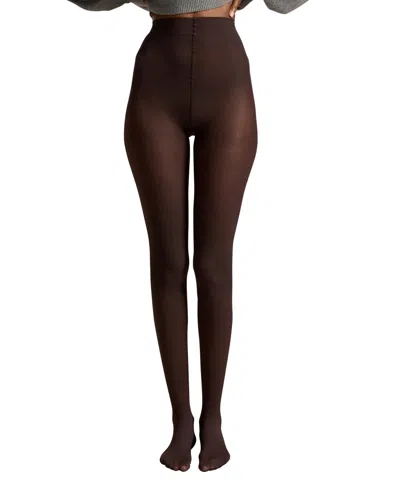 Polo Ralph Lauren Women's Rib Semi-sheer 60 Denier Tights In Brown
