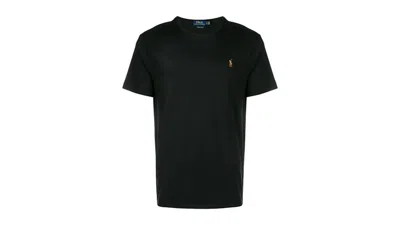 Pre-owned Polo Ralph Lauren Women's Short Sleeve Soft Touch Crewneck Sweat-shirt T-shirt In Black