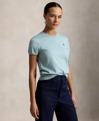 Polo Ralph Lauren Women's Short-sleeve Crewneck Sweater In Blue