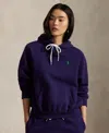 Polo Ralph Lauren Cozy Fleece Hoodie Drawstring Style In Black