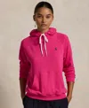 Polo Ralph Lauren Hoodie With Ribbed Cuffs And Hem In Bright Pink