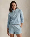 Polo Ralph Lauren Raglan Sleeve Crop Hoodie In Multi