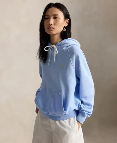 Polo Ralph Lauren Logo-embroidered Hoodie In Blue