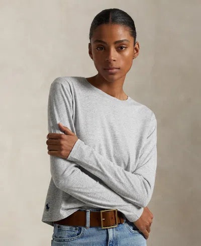 Polo Ralph Lauren Women's Shrunken-fit Jersey Long-sleeve Tee