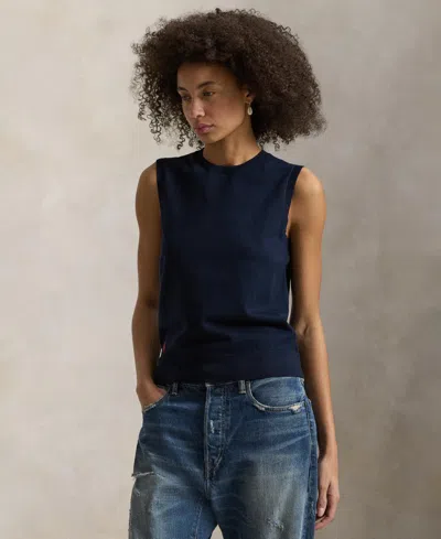 Polo Ralph Lauren Women's Sleeveless Crewneck Sweater In Blue