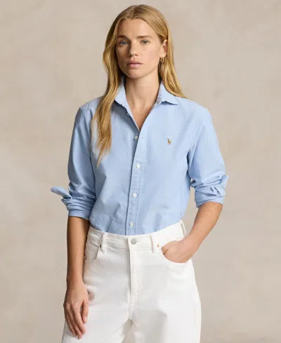 POLO RALPH LAUREN WOMEN'S SLIM-FIT STRIPED OXFORD SHIRT
