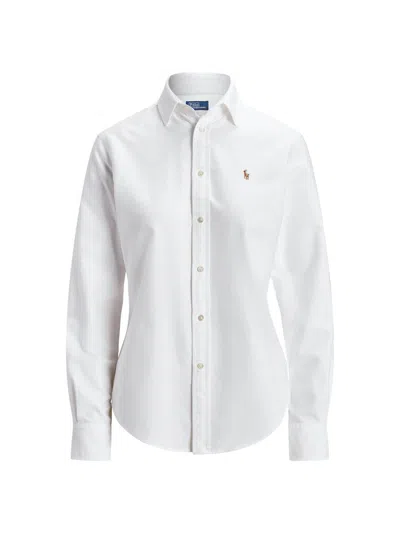 Polo Ralph Lauren Women's Slim-fit Cotton Oxford Shirt In Brown