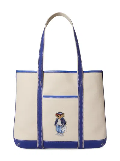 Polo Ralph Lauren Women's Small Spring Bear Shopper Tote Bag In Red