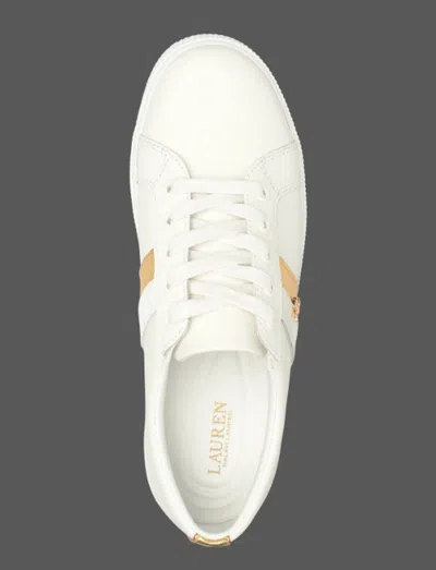 Polo Ralph Lauren Women's Sneaker Ralph Lauren 802p02521002-gold Gold In White