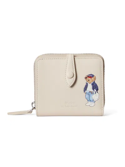 Polo Ralph Lauren Women's Spring Bear Leather Wallet In White