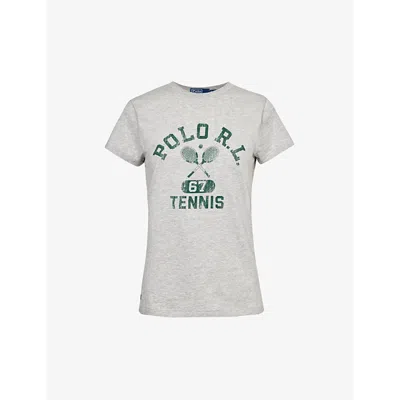 Polo Ralph Lauren Womens Spring Heather X Wimbledon Cotton-jersey T-shirt