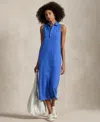 Polo Ralph Lauren Women's Stretch-cotton Sleeveless Polo Dress In Maidstone Blue
