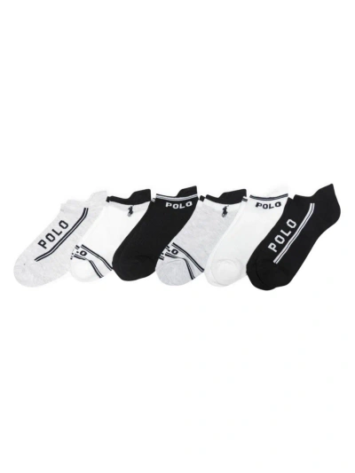 Polo Ralph Lauren Women's 6-pk. Logo Side Stripe Low-cut Socks In Assorted