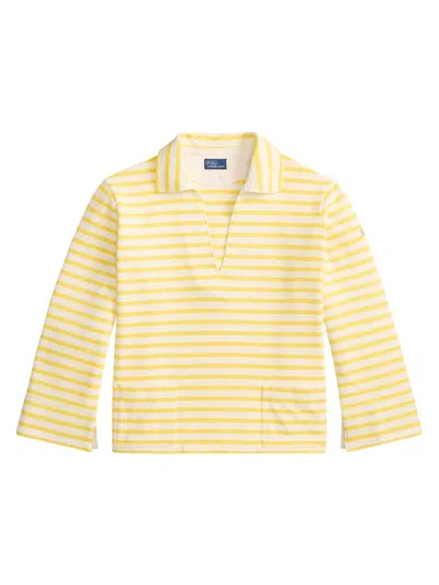 Polo Ralph Lauren Women's Striped Cotton Jersey Polo Shirt In Animal Print