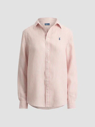 Polo Ralph Lauren Women's Striped Linen Classic-fit Shirt In Multi