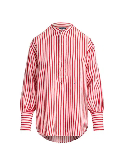 Polo Ralph Lauren Women's Striped Linen-cotton Shirt In Multi