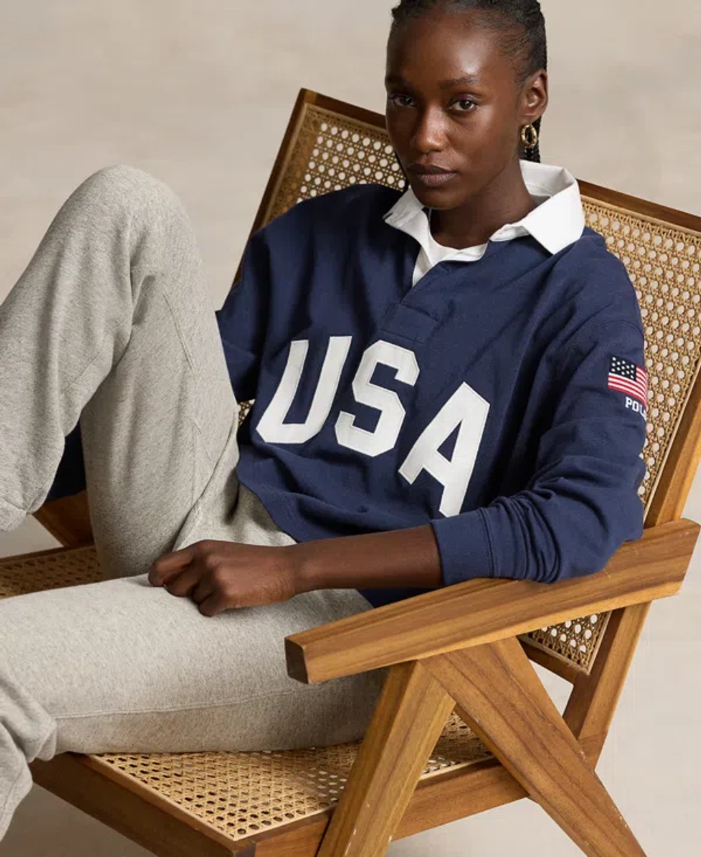 Polo Ralph Lauren Women s Team Usa Cropped Rugby Shirt In Navy ModeSens
