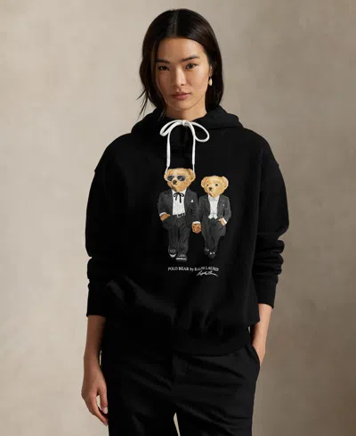POLO RALPH LAUREN WOMEN'S TUXEDO BEAR LONG SLEEVE HOODIE