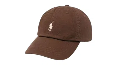 Pre-owned Polo Ralph Lauren Women's Twill Classic Sport Cap In Cooper Brown