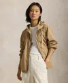 Polo Ralph Lauren Twill Hooded Jacket In Deckwash White