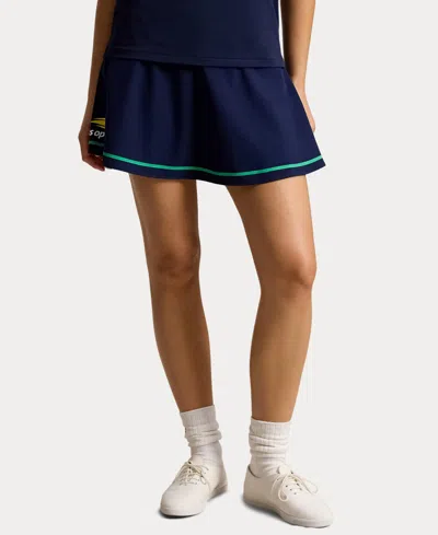 Polo Ralph Lauren Women's Us Open A-line Mini Skort In Refined Navy,billiard