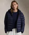 Polo Ralph Lauren Women's Water-resistant Packable Hooded Jacket In Blue
