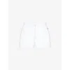 POLO RALPH LAUREN POLO RALPH LAUREN WOMENS WHITE ATHLETIC LOGO-EMBROIDERED TERRY COTTON AND RECYCLED-POLYESTER SHORTS