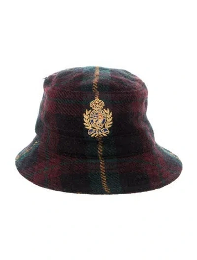 Pre-owned Polo Ralph Lauren Women's Wool Bucket Hat In Red