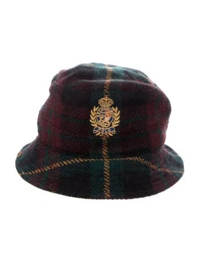 Pre-owned Polo Ralph Lauren Women's Wool Bucket Hat In Red