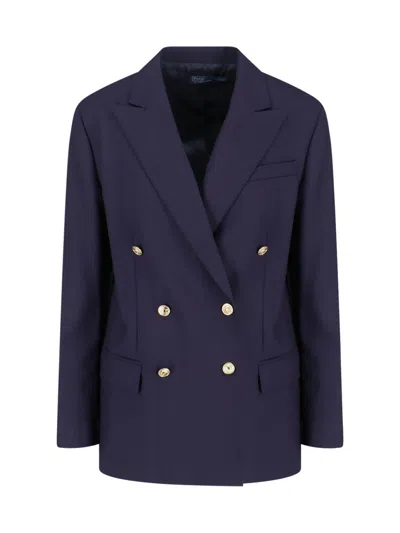Polo Ralph Lauren Women's Wool-blend Stretch Jacket In Blue