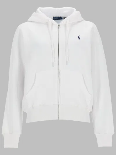 Polo Ralph Lauren Women's Zip-up Hoodie In White