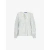 Polo Ralph Lauren Womens 1874 Summer Daisy Floral Balloon-sleeves Cotton-poplin Blouse In 1874 Summer Daisy
